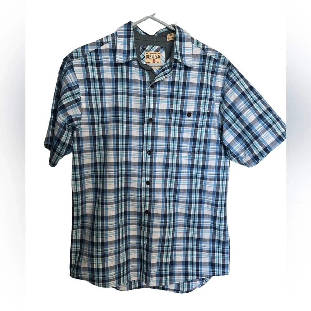 Red Head Brand Co. Short Sleeve Plaid Button Down - Picture 1 of 3